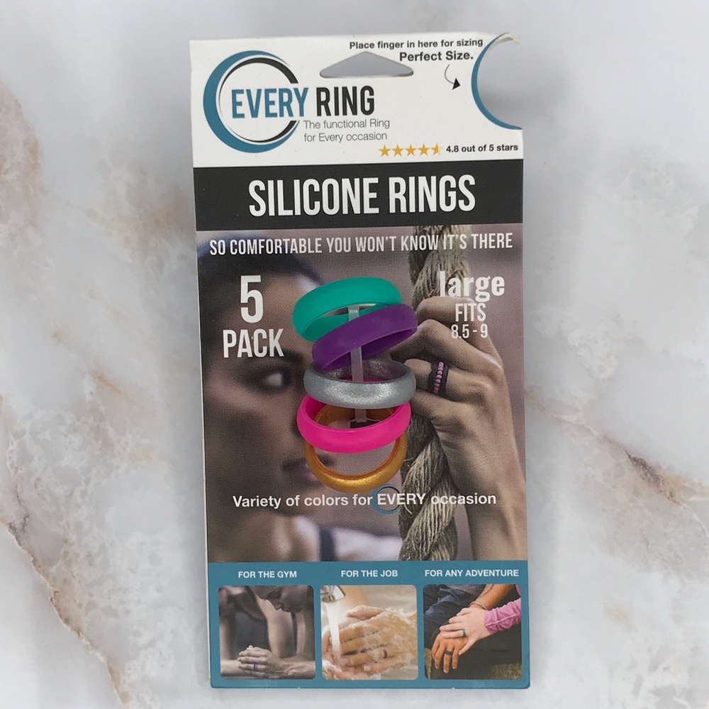 5 Pack Silicone Rings